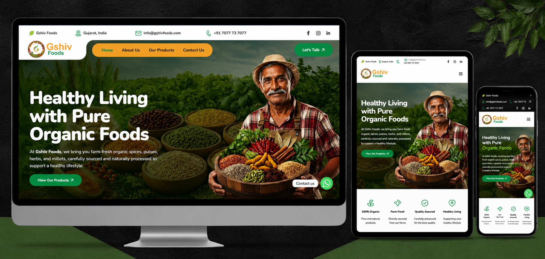G-Shiv Foods Website